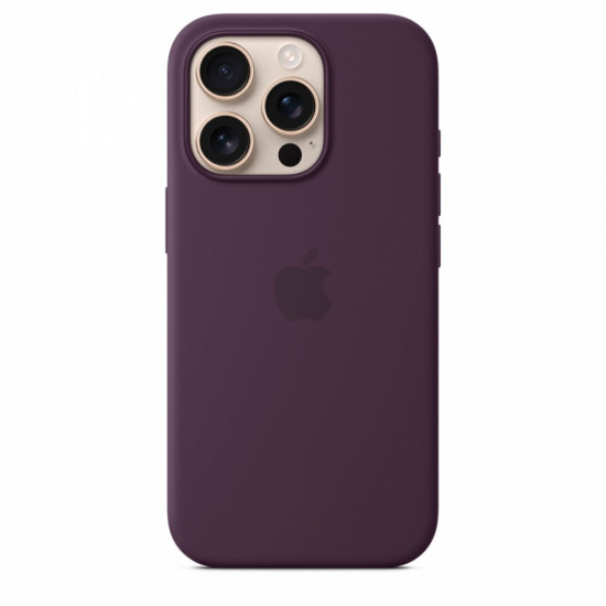 Silicone case with MagSafe for iPhone 16 Pro - Plum