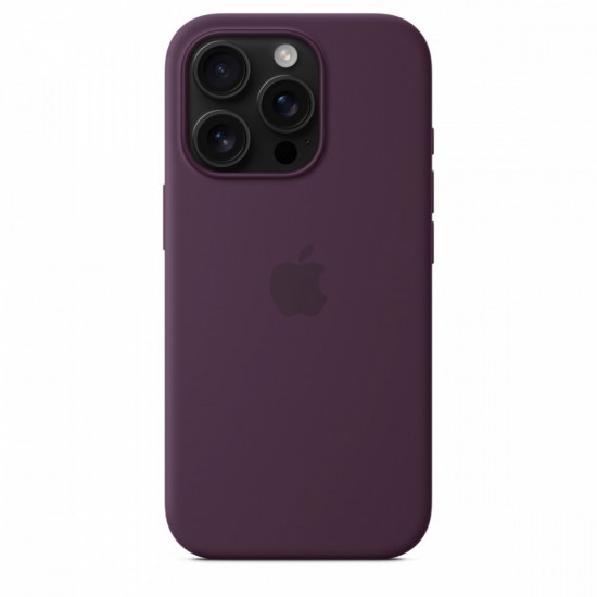 Silicone case with MagSafe for iPhone 16 Pro - Plum