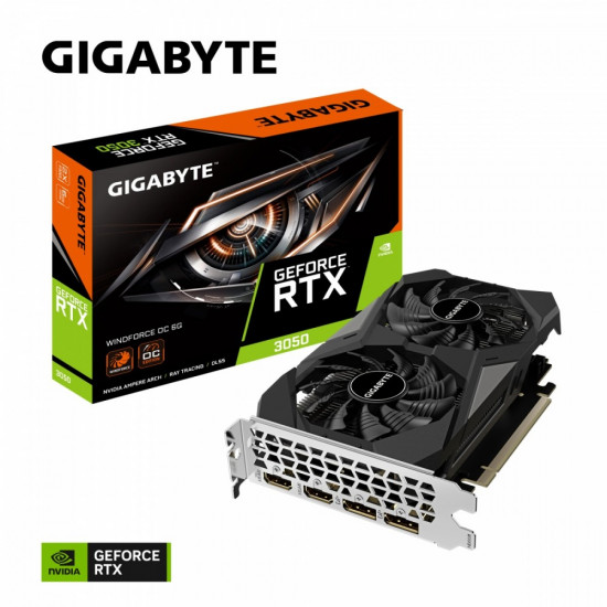 Graphics card GeForce RTX 3050 WINDFORCE OC 6 GB GDDR6 96bit 2DP/2HDMI