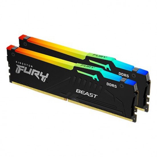 Memory DDR5 Fury Beast RGB 32GB(2*16GB)/6400 CL32 EXPO black