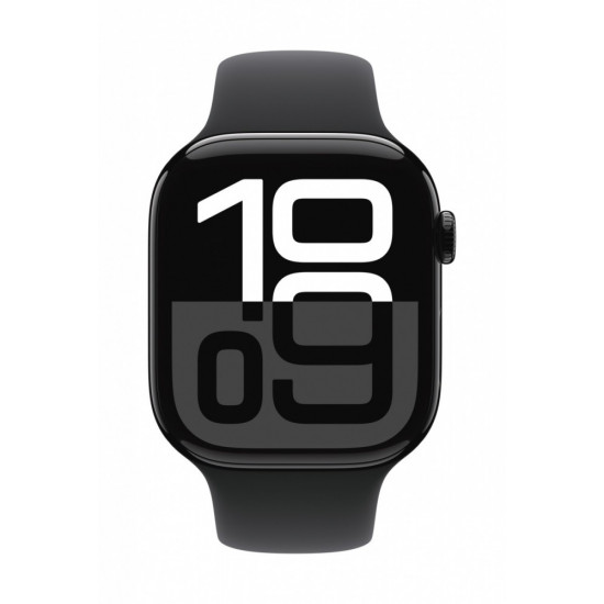 Watch Series 10 GPS 46 mm Jet Black Aluminium Case with Black Sport Band - S/M