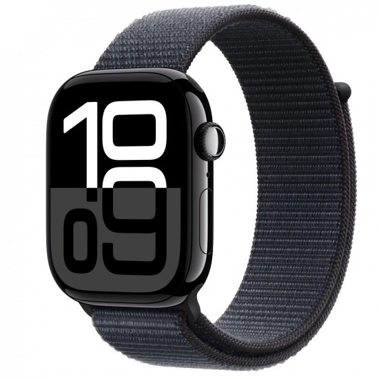 Watch Series 10 GPS 46 mm Jet Black Aluminium Case with Ink Sport Loop