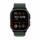 Watch Ultra 2 GPS + Cellular 49 mm Black Titanium Case with Dark Green Alpine Loop - Small