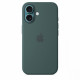 Silicone case with MagSafe for iPhone 16 - lake green