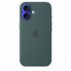 Silicone case with MagSafe for iPhone 16 - lake green