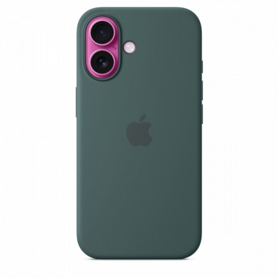 Silicone case with MagSafe for iPhone 16 - lake green