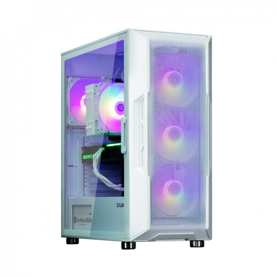 Case I3 Neo ATX Mid Tower White ARGB fan x4