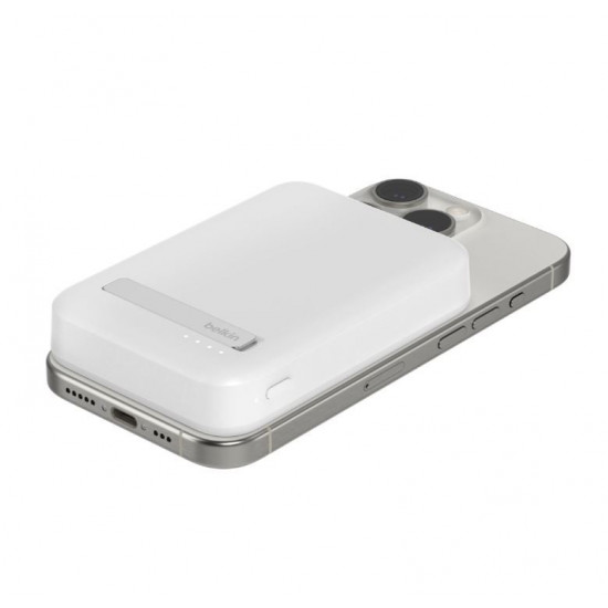 Powerbank with stand 8000mAh Qi2 MagSafe white