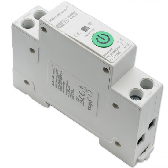 WiFi DIN rail relay with electricity meter 63A