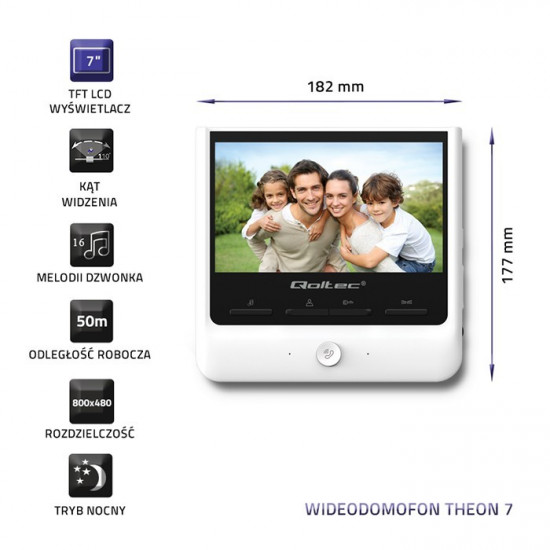 Video doorphone Theon 7 TFT LCD 7 inch white