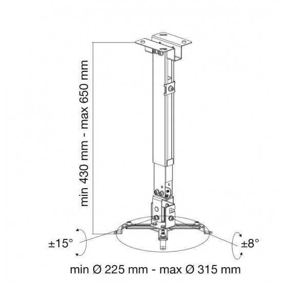 Cilling projector mount 43-65cm 20kg