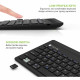 Bluetooth keyboard with smartphone and tablet stand