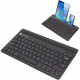 Bluetooth keyboard with smartphone and tablet stand