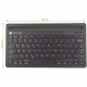 Bluetooth keyboard with smartphone and tablet stand