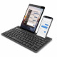 Bluetooth keyboard with smartphone and tablet stand