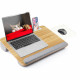 Laptop stand for lap soft padding, extendable mouse shelf 410x335mm