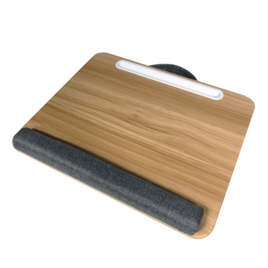 Laptop stand for lap soft padding, extendable mouse shelf 410x335mm