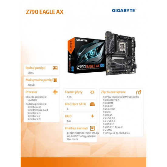 Motherboard Z790 EAGLE AX s1700 4DD R5 HDMI/DP ATX