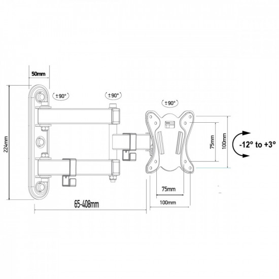 TV/Monitor wall mount 13-32'' 30kg MC-417