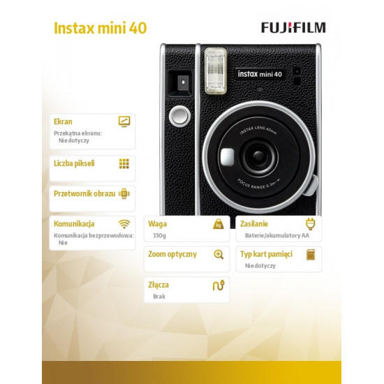 Camera Instax mini 40 black