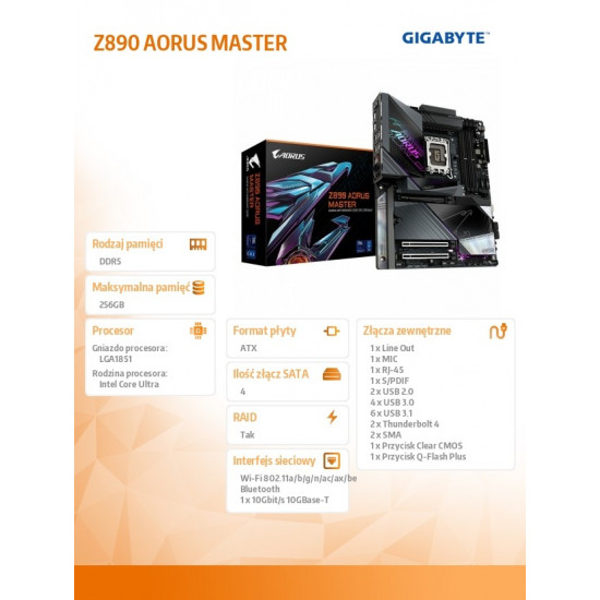 Motherboard Z890 AORUS MASTER