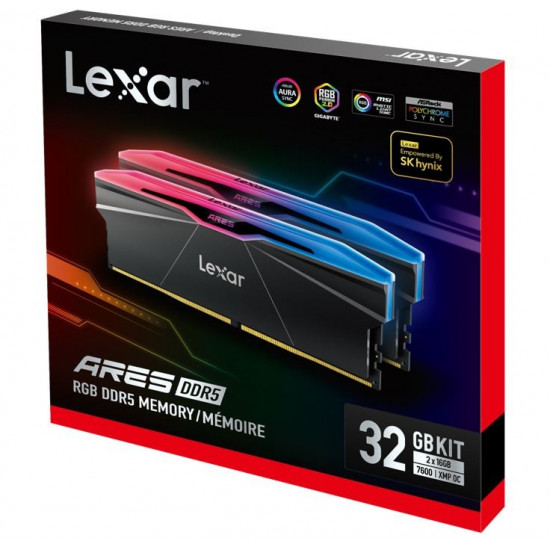 PC memory DDR5 ARES RGB 32GB(2*16GB)/7600 black