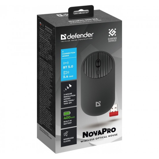 WIRELESS MOUSE NOWAPRO MM-316 RF BLACK