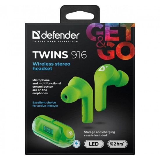 WIRELESS HEADPHONSE TWI NS 916 GREEN