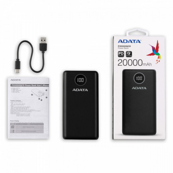 Powerbank P20000QCD 20000mAh Black QC/PD