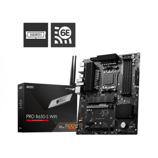 Motherboard PRO B650-S WIFI AM5 4DDR5 HDMI/DP ATX