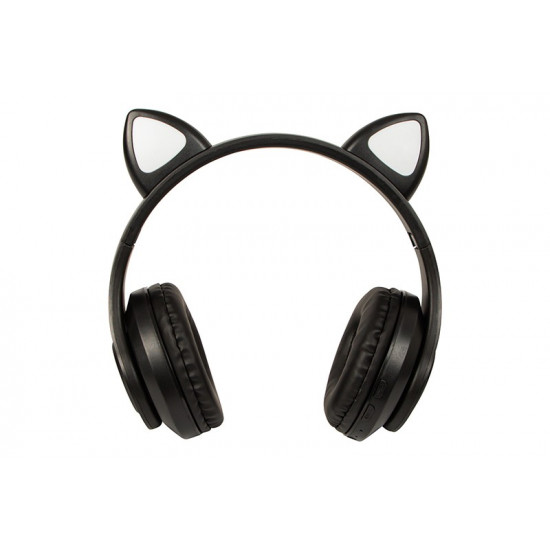 Wireless headset Bluetooth 5.0 LED for kids black ears