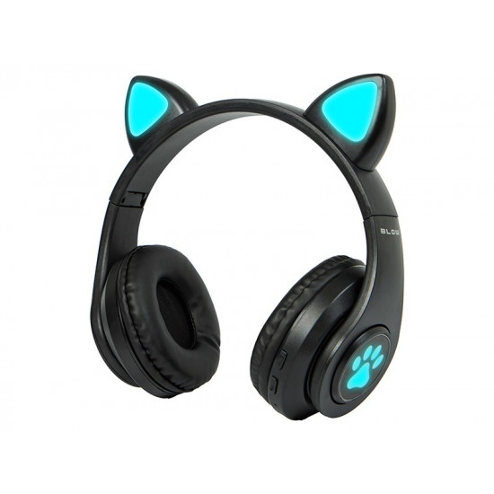 Wireless headset Bluetooth 5.0 LED for kids black ears