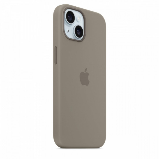 Silicone case with MagSafe for iPhone 15 - clay