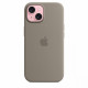 Silicone case with MagSafe for iPhone 15 - clay