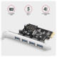 PCEU-430RS kontroler PCIe, 4x port USB UASP