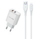 Charger GaN PD81L 22,5W Lightning Cable USB+USB