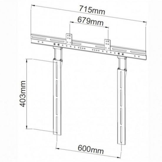 Adjustable soundbar mount VESA 10kg black