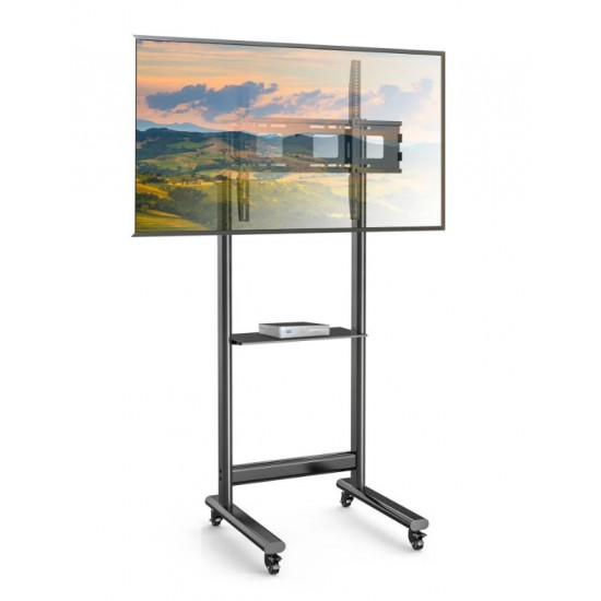 Mobile stand 50-90 inches 70kg with AV shelf