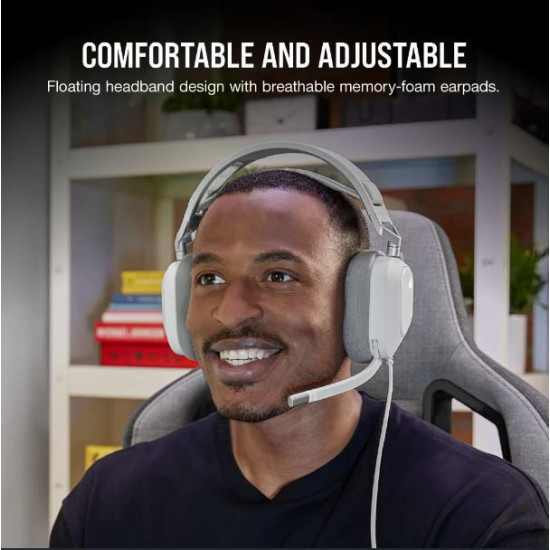 HS80 RGB USB Wired Headset White