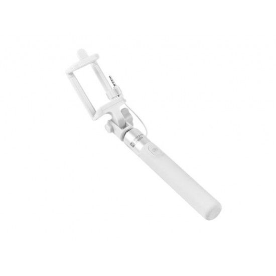 Selfie stick Monopod wired white