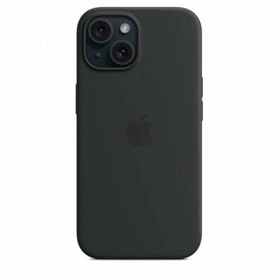 Silicone case with MagSafe for iPhone 15 - black