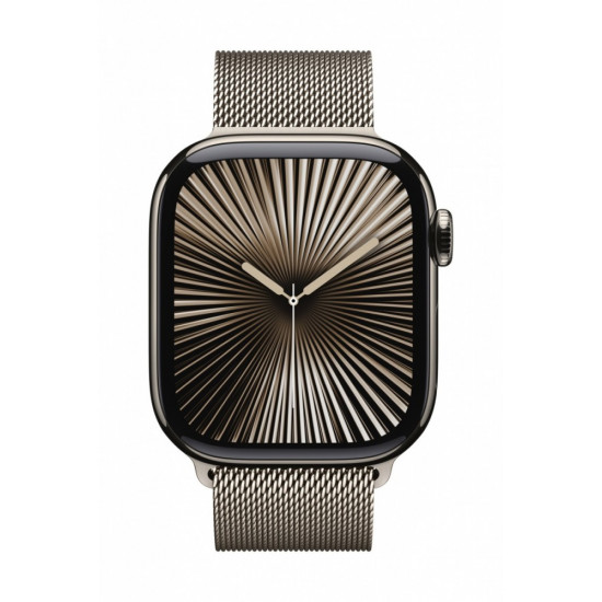 Watch Series 10 GPS + Cellular 46 mm Natural Titanium Case with Natural Milanese Loop - M/L