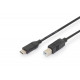 Connection Cable USB 2.0 HighSpeed Type USB C / B M / M, Power Delivery, black 1.8m