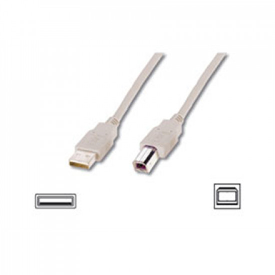 Logilink USB 2.0 connection cable USB A male, USB B male, 5 m, Grey