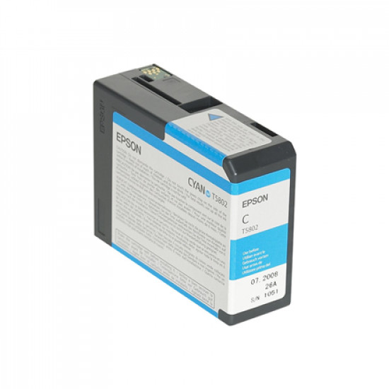 Epson T5802 ink cartridge cyan for Stylus PRO 3800 80 ml