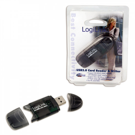 Logilink Cardreader USB 2.0 Stick external for MMC, RS-MMC, SD and SD HC