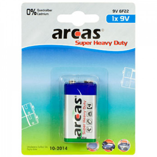 Arcas 9V/6LR61, Super Heavy Duty, 1 pc(s)