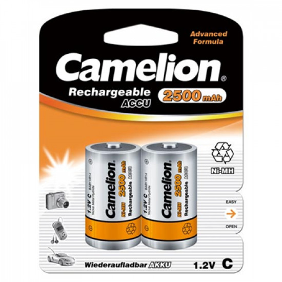 Camelion C/HR14, 2500 mAh, Rechargeable Batteries Ni-MH, 2 pc(s)