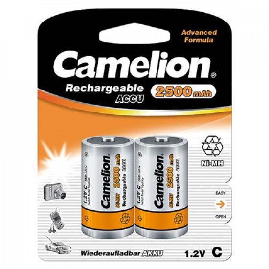 Camelion C/HR14, 2500 mAh, Rechargeable Batteries Ni-MH, 2 pc(s)