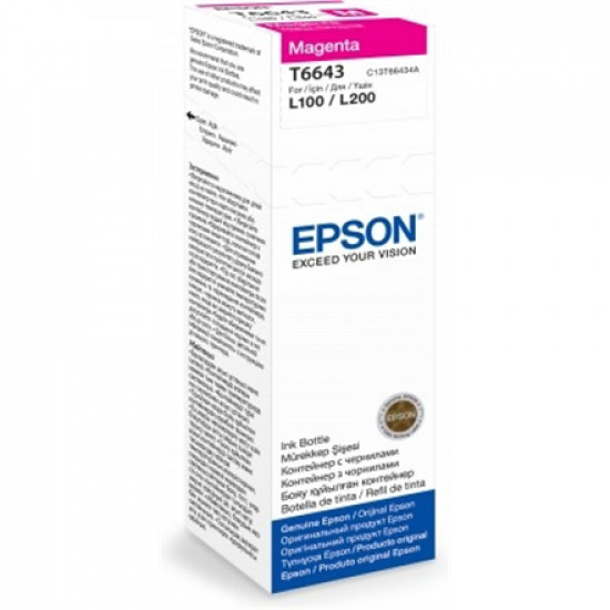 Epson T6643 Ink bottle 70ml Ink Cartridge, Magenta